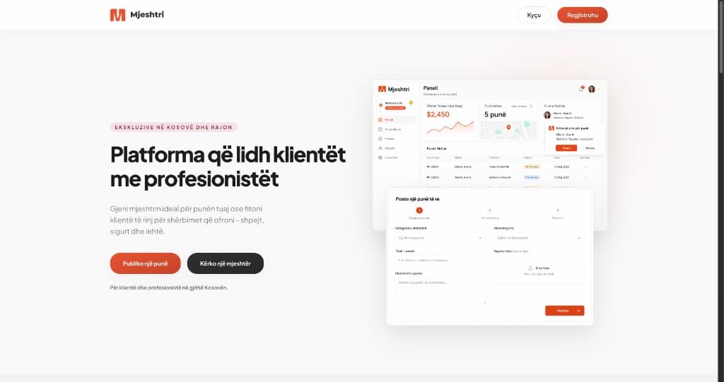Mjeshtri product screenshot